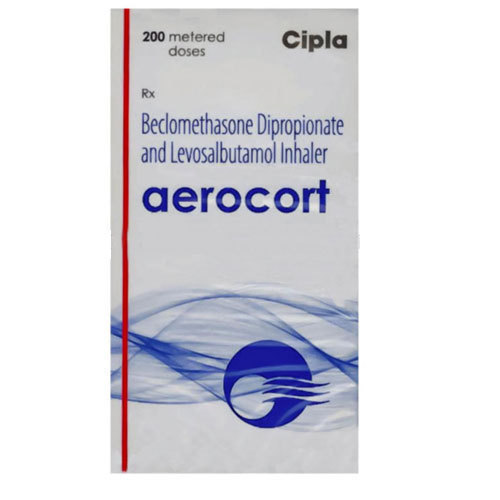 Aerocort Rotacaps - Beclomethasone Dipropionate, Levosalbutamol - 200 Metered Doses for Adult and Pediatric Asthma Management, Inhalation Device Included