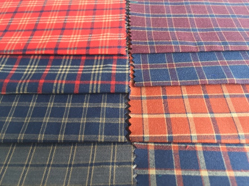 Bright Colour Check Shirt Fabric