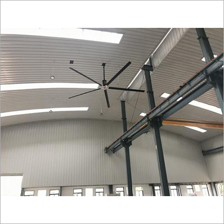 HVLS Fan - 20 Feet Diameter, Black Sheet Metal Construction | High Volume, Low Speed Cooling for Commercial Spaces