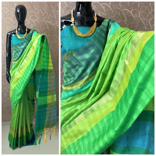 Green Raw Silk Saree