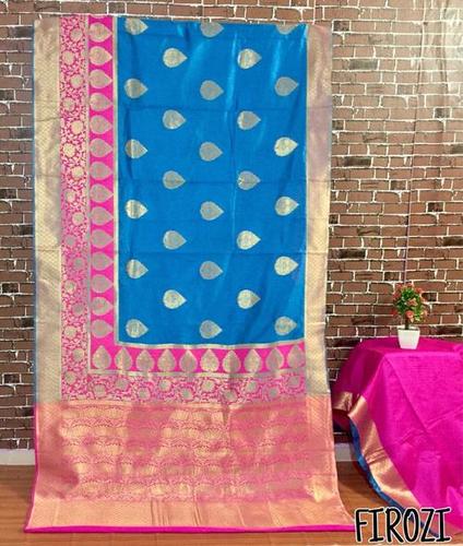 Blue Banarasi Silk Weaving Saree