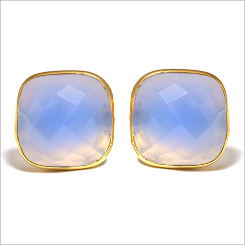 White Stone Earings