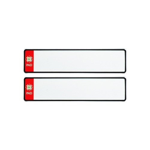 D NUMBER PLATES Long - Chromatised Aluminium, Retro Reflective Sheet, Lightweight, Anti-Corrosive Back Side Coating | 1-Year Warranty, Superior Punching Quality