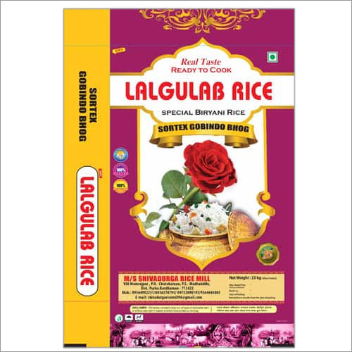 25 Kg Special Biryani Rice - Short Grain, White Color, Dried, 8.5-9% Moisture, 6 Months Shelf Life | Antioxidant Benefits, Long Grains Expand 3 Times, Excellent Carbohydrate Source
