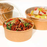 Kraft Paper Disposable Serving Bowl