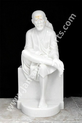 Sculpture White Marble Sai Baba Statue