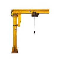 Jib Crane - Steel And Cast Iron, Adjustable Lifting Height, 360 Degree Rotation | Durable Build, Efficient Lifting, Space Saving Design