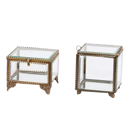 Metal and Glass - Metal and Glass, Gold, Feet Base, Clasp Closure | Elegant Design, Durable, Secure, Lightweight, Compact