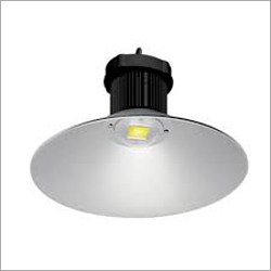 LED High Bay Light - Metal, 23.8x12.6x3.62 mm, Silver & Black | Instant Brightness, Low Running Temperature, Easy Installation with Ring