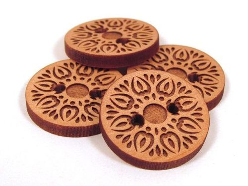 Engraved Wooden Button