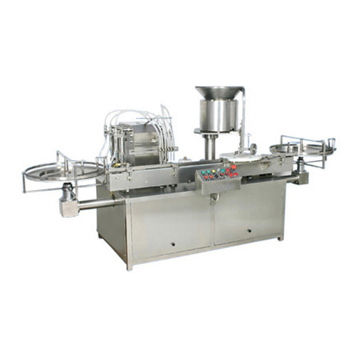 Vial Filling with Rubber Stoppering Machine