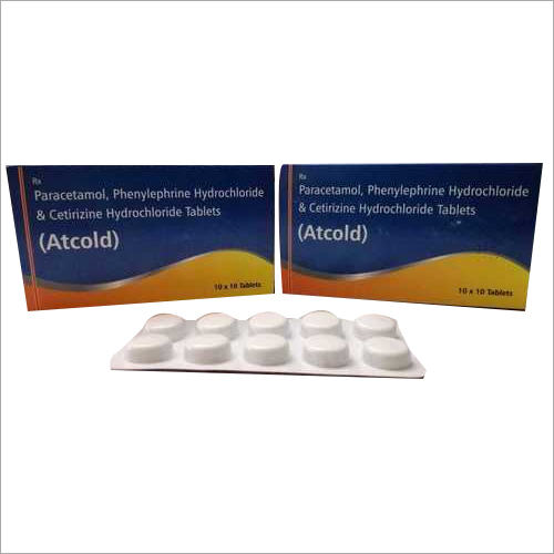 Paracetamol, Phenylephrine Hydrochloride& Cetirizine Hydrochloride Tab