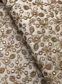 Mirror Embroidery Work / Mirror Work Fabric