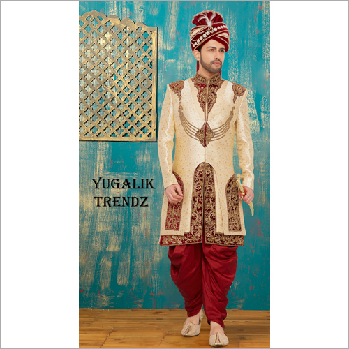 Men's Single Border Sherwani