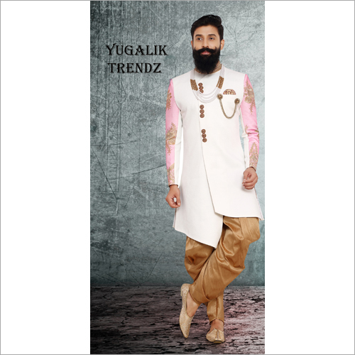 Men's Royal White Sherwani