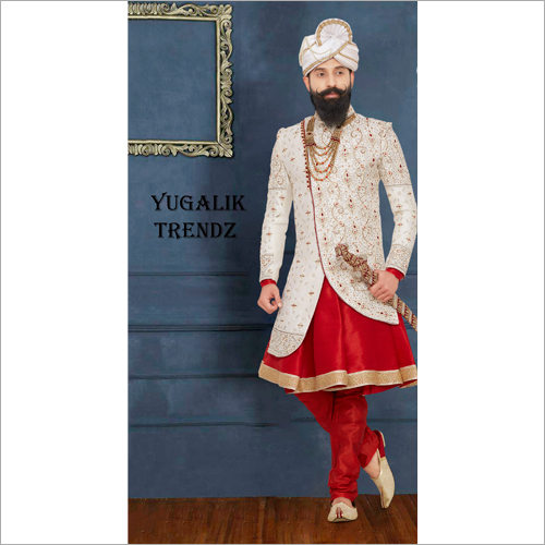 Men's Embroidered Wedding Sherwani