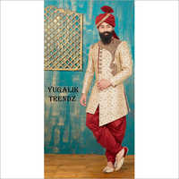 Mens Embroided Silk Sherwani