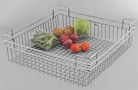 Stainless Steel Vegetable Basket - Ss 304 Grade, Square Shape | Elegant Chrome Coated Finish, Dishwasher Safe, With Side Handles
