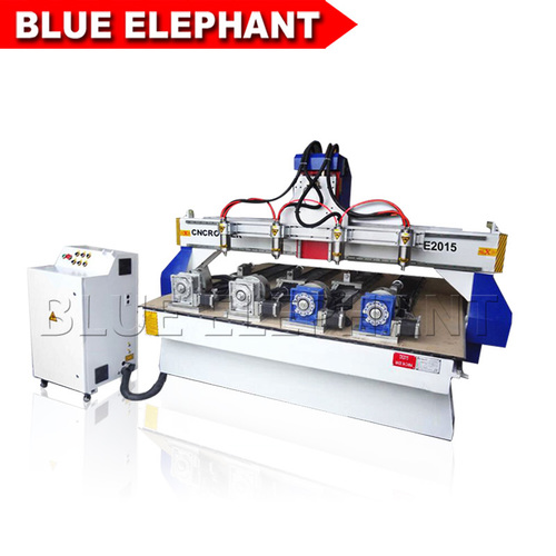 Metal Blue Elephant 2015 3D Engraving Router Cnc Wood Machine For Mdf Stone Cylinders Buddhas Door Legs