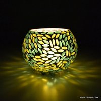 Antique Imitation Decor Gift Handcrafted Glass And Candle Light