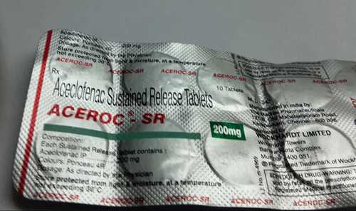 ACEROC - 15 mg Aceclofenac Sustained Release Tablets | General Medicine, Suitable for All, Antibiotic Function, Store in Cool and Dry Place
