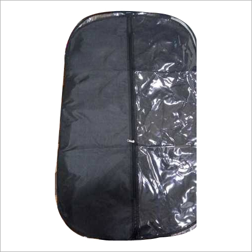 Fabric suitcover with half side pvc transparent