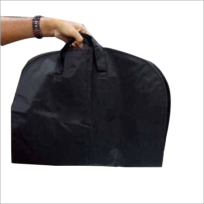 Pu suitcover with 2 side handle teslon fabric