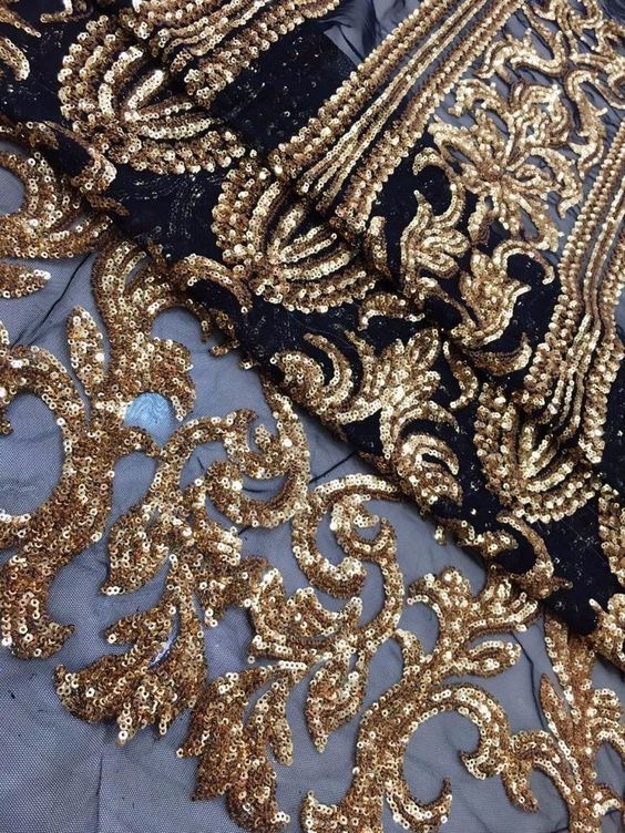 Custom Embroidery Sequin Fabric