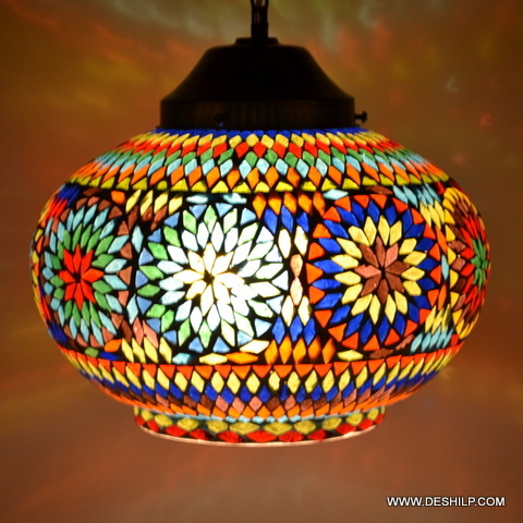 Multicolor Hanging Style Lamp Glass Vintage Fixture Lighting