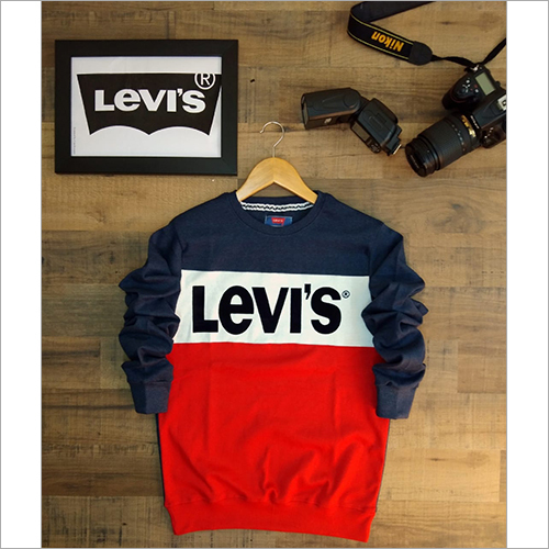 Levis - Cotton Long Sleeve Shirt, L, M, S, XL, XXL | Blue & Red, Breathable, No Fade, Washable, Plain Pattern, Male Fit
