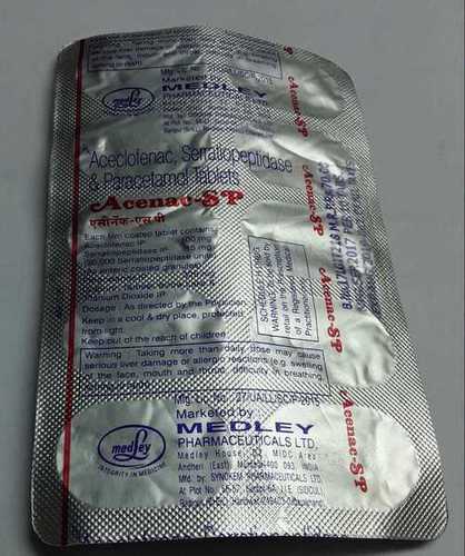 Aceclofenac Serratiopeptidase Paracetamol Talets General Medicines