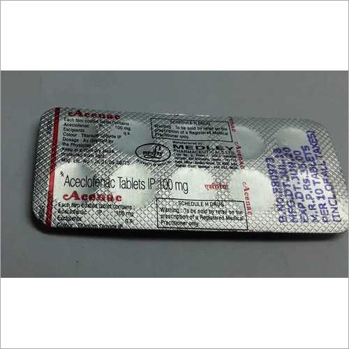 Aceclofenac Paracetamol Tablets - 100mg Organic Medicine | Antibiotic Medication for Adults, Store in Dry Place