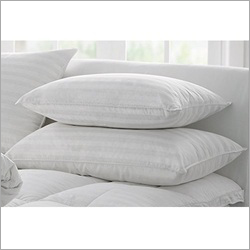 White Pillow - Cotton, Square Shape, Down Filling, Plain Dyed, White Color | Comfortable Support for Neck, Legs, and Back
