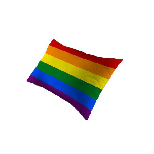 Rainbow Pillow - Cotton Foam Filling 12x20 inches Rectangle Shape Colorful Rainbow Printed Cover for Head Support
