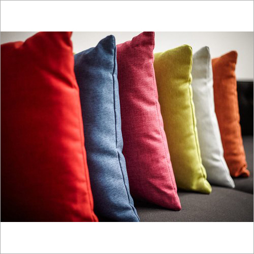 20x20 Jumbo Cushion - Silk Foam Filled Rectangle Pillow , Plain Dyed Cover In Red And Blue Colors For Head Support