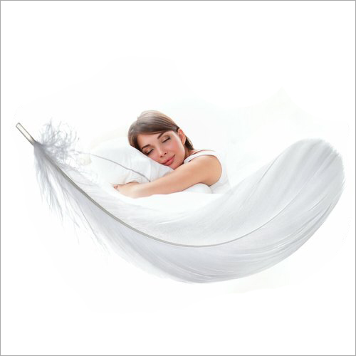 Pure White Mono Pillow - Cotton Foam Filling, Rectangular Design, Plain White Color | Soft Cushy Comfort for Relaxed Sleep, Durable and Puncture Resistant