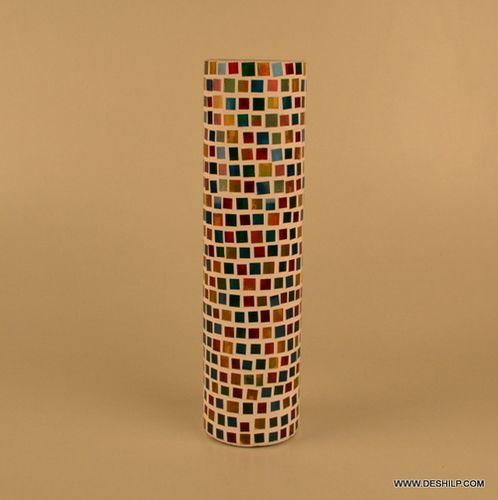 Mosaic Glass Vase Purple Stained Glass Mosaic Vase Mosaic Decorative Vase