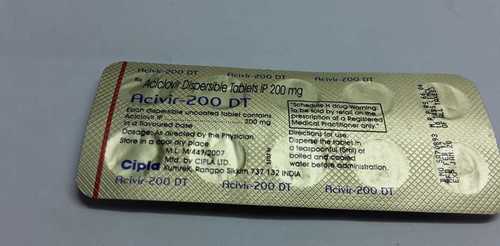 Aciclovir Dispersible Tablets - 200 mg | Antibiotic Medicine, Suitable for All, Store in Dry Place