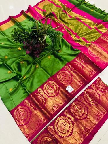 Green Pure Cotton Silk Saree