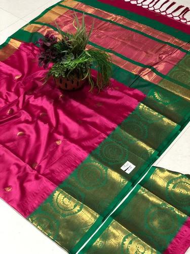 Pink Pure Cotton Silk Saree