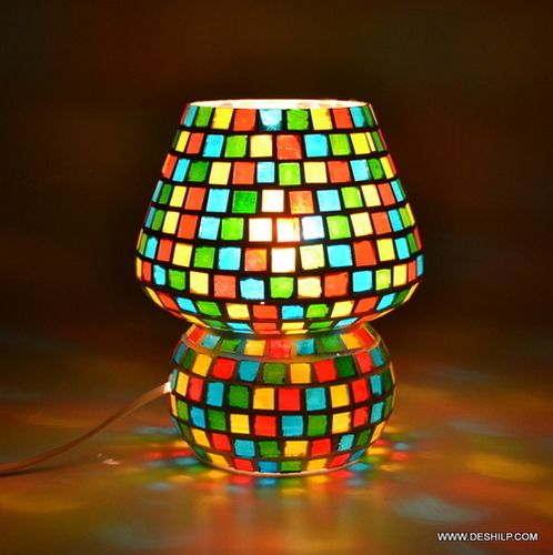 Mosaic Dome shaped Glass Table Lamp desk lamp study