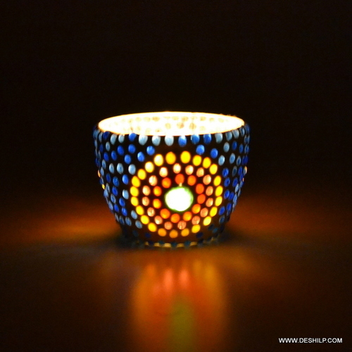 Multicolored Candle Holder Diwali Decorations Items For Home