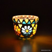 Glass Multi Color Changing Flame Handcrafted Traditional