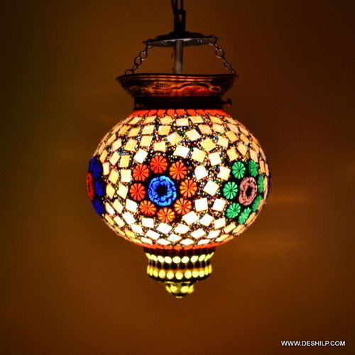 Mosaic Glass Hanging Light Glass Antique Hanging Lantern Hanging Lantern Mosaic Hanging