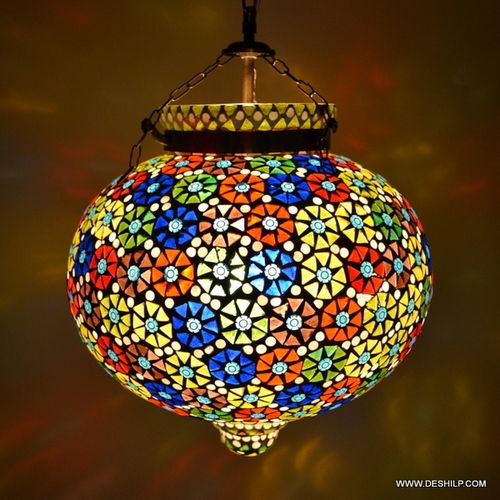 BIG MOSAIC GLASS DECOR SHAPE WALL HANGING