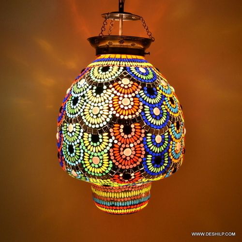 Mosaic Glass Decor Wall Hanging Lamp