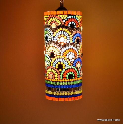Hanging Lantern Mosaic Hanging Lamp Chandelier Mosaic Moroccan