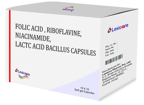 Folic Acid, Riboflavine, Niacinamide, Lactac Acid Bacillus Softgel Capsules