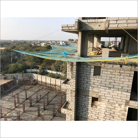 Building Net - HDPE Plastic, 1x1 Inch Square Holes | High Strength, Tear Resistant, Fireproof, Durable for Safe Site Work