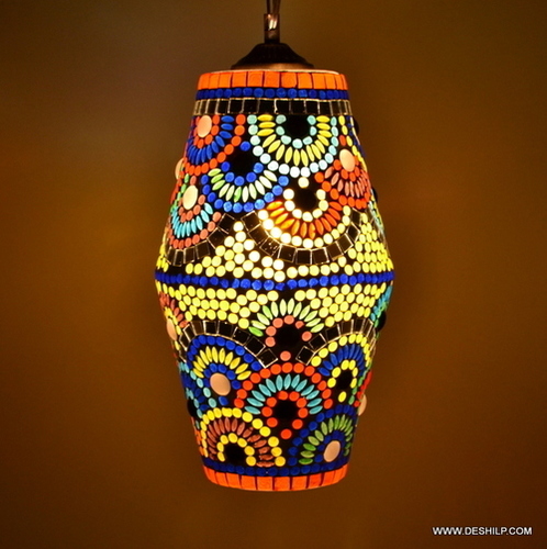 Home Decor Night Mosaic Hanging Lamp